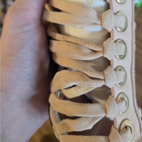 Givenchy Peep Toe Suede Heels - Picture 6 of 13